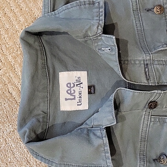 Lee Vintage modern green utility /jumpsuit size M, Green Denim - Picture 11 of 16